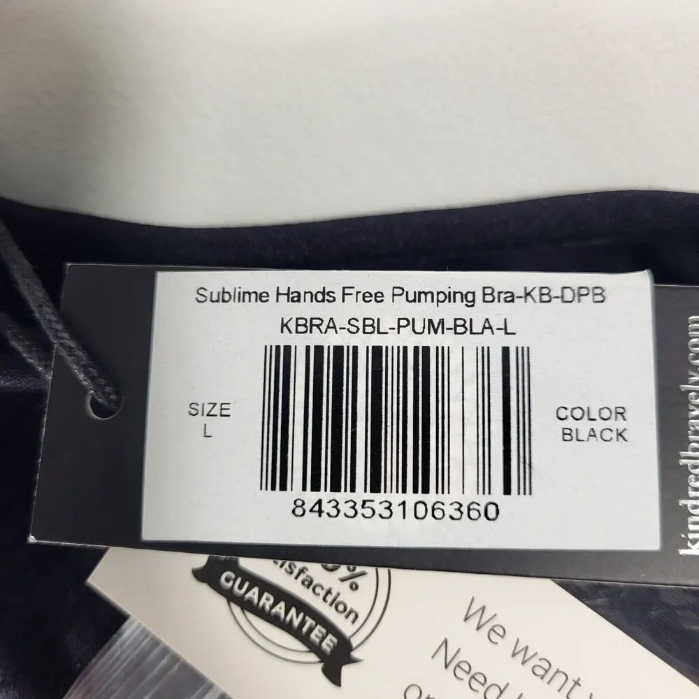 Kindred Bravely Women's Sublime Hands-Free Pumping & Nursing Bra Sz L Black - Picture 4 of 5
